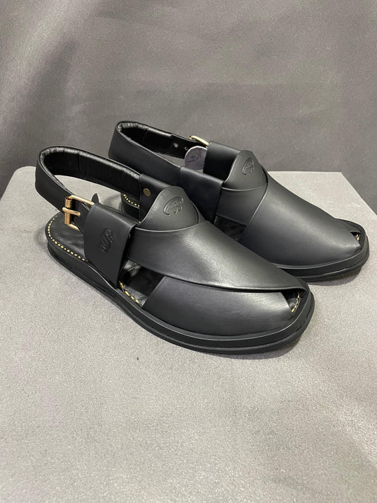 ✨ ROUND SHAPE PESHAWARI MEDICATED CHAPPAL – SOFT & PREMIUM QUALITY ✨(Black Made)